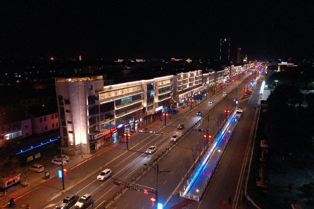 高邮市海潮路夜景